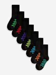 Носки хлопковые для мальчика Next 119-719, 7 шт., Черный