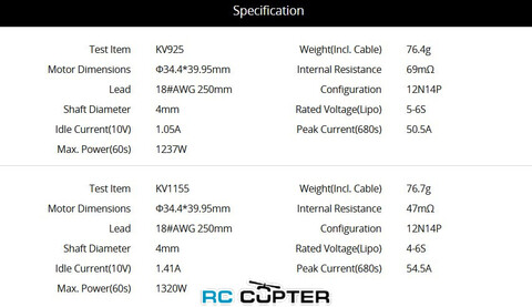 T-Motor CINE66 2812 KV925 для 5-6S