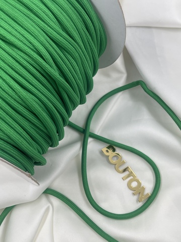 Шнур круглый зелёный метражом 5 мм