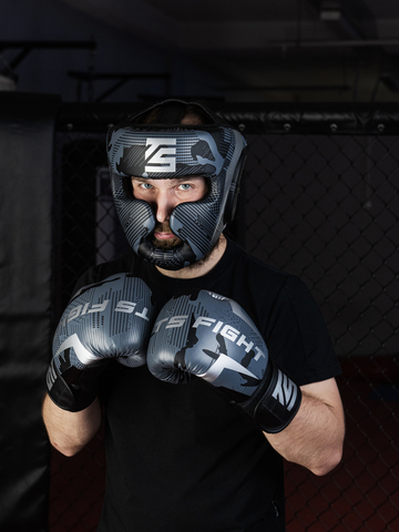 Шлем для бокса Tomorrow Star Shadow Black Gray