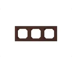 Рамка Трехместная Коричневая (Универсальный Монтаж) LIREGUS EPSILON