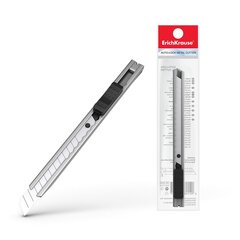 
          Нож канцелярский ERICH KRAUSE, 9мм, металл auto-lock дв блистер, пакет с европодвесом