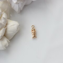Подвеска Скелет рыбки 13*5 мм, позолота, П252