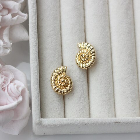 Швензы Ракушки 17*12 мм с английским замком, позолота, Ш127