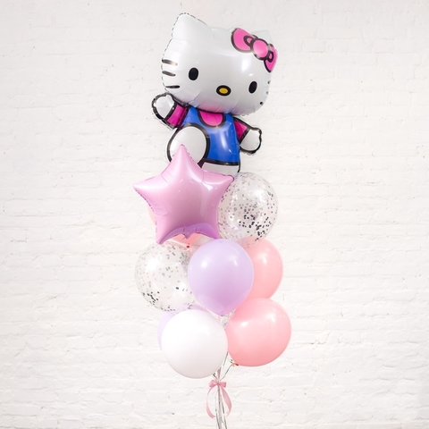 Фонтан из шаров Hello Kitty