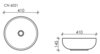 Ceramica Nova Element CN6021 Умывальник чаша накладная круглая, 41x41, цвет: белый