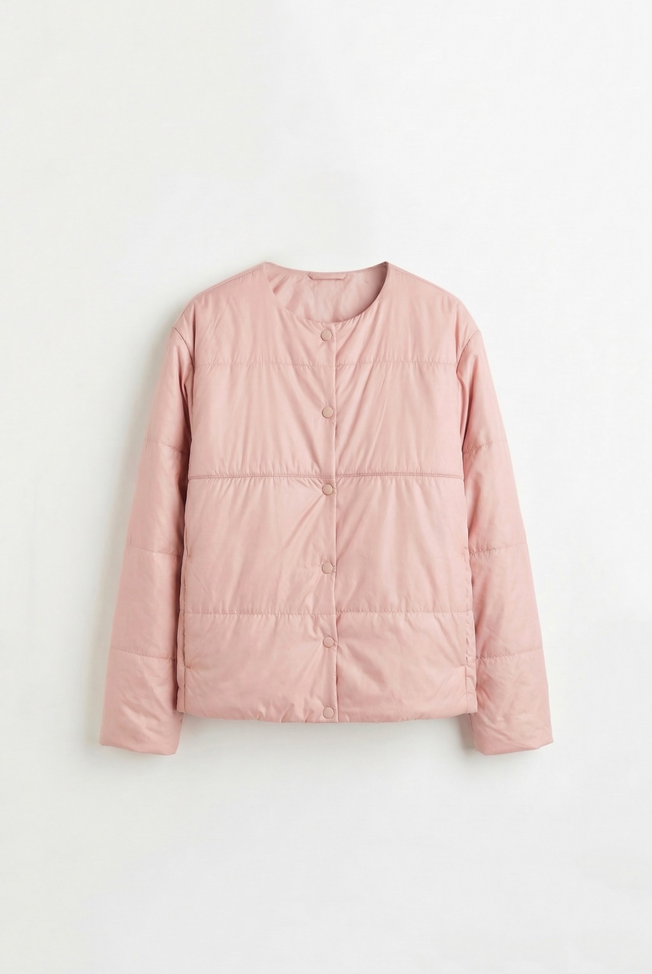 Куртка стеганая короткая, пудра