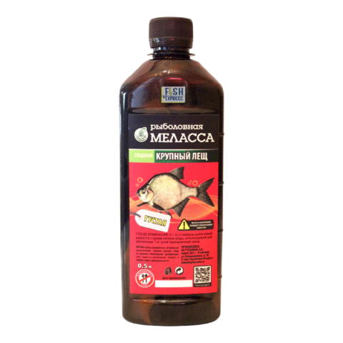 Меласса Bio густая, Крупный лещ 0,5 л упаковка 6шт  (продажа от 1 шт)