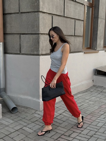 Джоггеры RED BECAUSE | Красный
