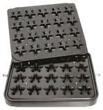 Форма для тарталетницы Kocateq DHTartmatic Plate 25 (звезды, верхний 62х62 мм, нижний 46х46 мм, 20 шт.)