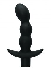 Чёрный анальный вибромассажёр Naughty - 14,5 см. - 