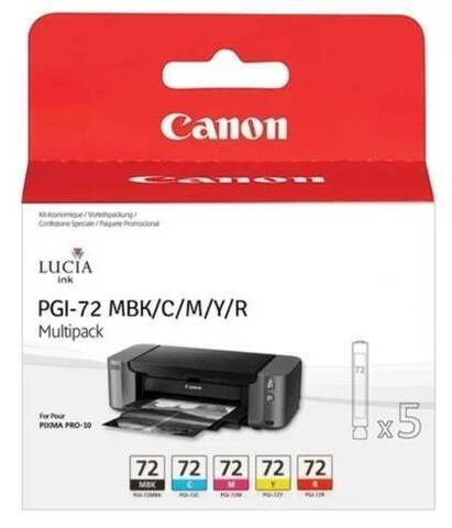 Картриджи Canon PGI-72 MBK/C/M/Y/R для Canon PIXMA PRO-10. Комплект 5 картриджей – купить по низкой цене в Инк-Маркет.ру с доставкой