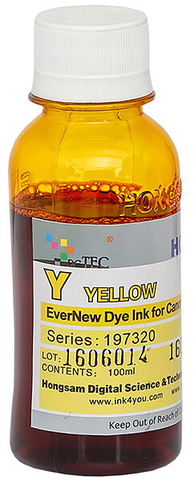 Чернила DCTec водорастворимые T520W EverNew Yellow (желтый) с дозатором 70 мл