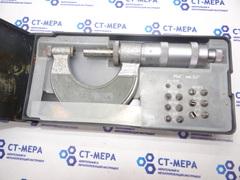 Микрометр резьбовой МВМ- 25 (0-25мм.) Ц/д 0.01мм. ГОСТ 4380-78 (6 пар вставок)