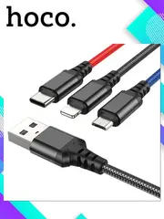 Кабель USB X76 3-in-1 Lighting-Type-C - Micro