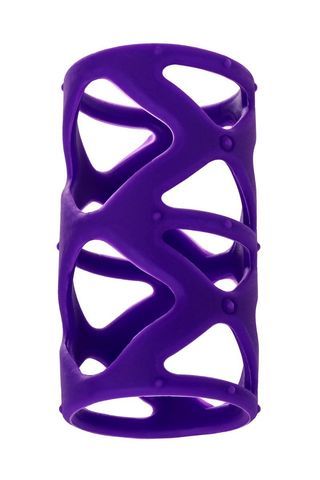 Фиолетовая насадка-сетка на пенис - 7,5 см. - A-toys 768004