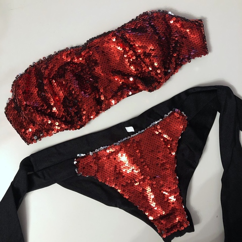 Купальник бандо SHINE BANDO RED