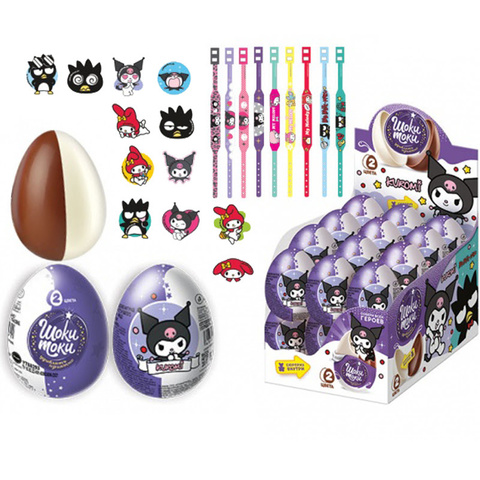 KUROMI ШОКИ ТОКИ Двойное яйцо с подарком 1кор*6бл*24шт, 20г.