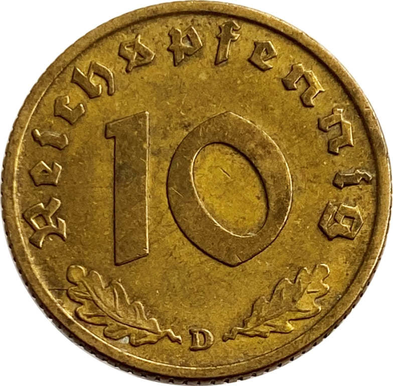 Монета 1939 года. 10 Рейхспфеннигов 1939. 1 Рейхспфенниг 1939. Монета 10 рейхспфеннигов. 2 Рейхспфеннигов 1938.