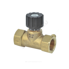 Клапан балансировочный ручной латунь 2012 Ду 20 Ру16 Тмакс=120 оС ВР Kvs=2.5м3/ч с измерительными ниппелями Aquasfera 2012-02
