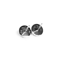 80016-Серьги-пусеты Хром Хартс круглые из серебра 925пр