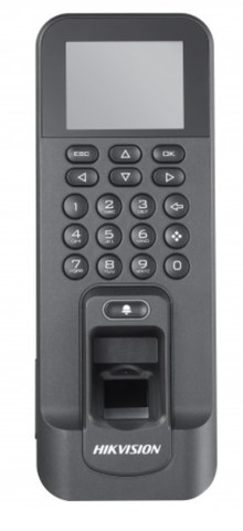 Терминал доступа со встроенными считывателями EM карт и отпечатков пальцев DS-K1T804EF