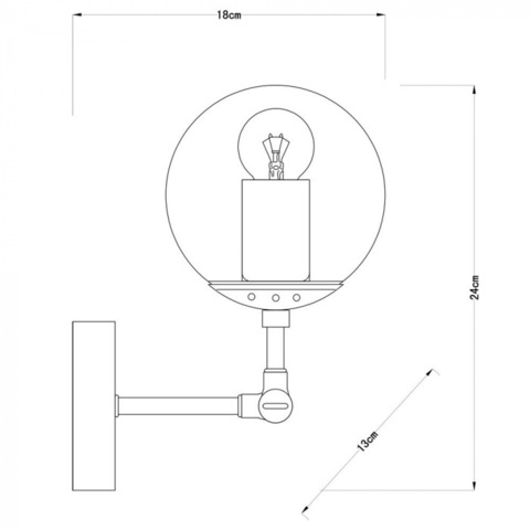 Настенный светильник Arte Lamp BOLLA A1664AP-1BK