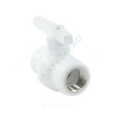 Кран шаровой PP-R комбинированный белый Дн 32х1" Ру25 ВР VALFEX 10144132