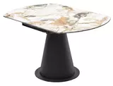 фото 10 Стол TERAMO 135 GLOSS GRAND JADE SOLID CERAMIC, керамика, поворотн.механизм / Черный каркас, DISAUR на profcook.ru