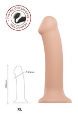 Телесный фаллос на присоске Silicone Bendable Dildo XL - 20 см. - 