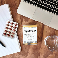 California Gold Nutrition, CognitiveUP, омега-3, альфа-ГФХ, теанин и фосфатидилсерин, 60 рыбно-желатиновых капсул