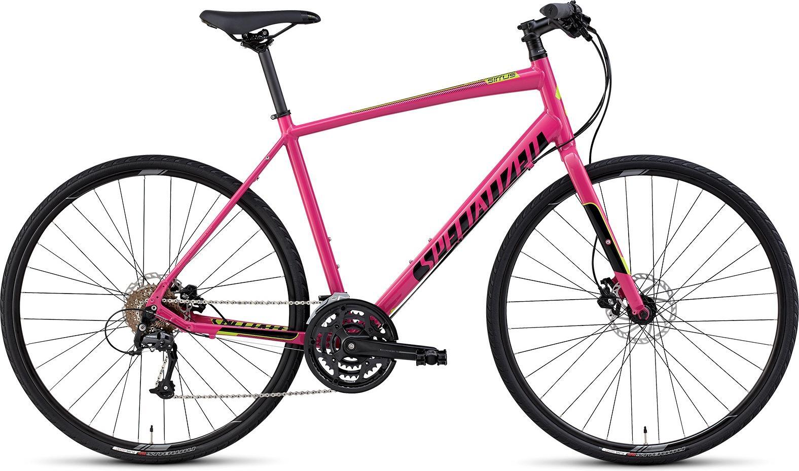 SPECIALIZED SIRRUS SPORT DISC NEON PNK HYP GRN BLK M 15 39 272 Adrenalin