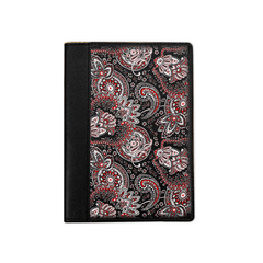 Ежедневник комбинированный с обработанными краями "Узорчатые цветы" черный, черная вставка