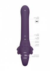 Фиолетовый женский безремневой вибрострапон Satu - 23 см. - 