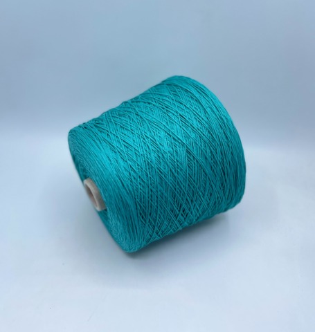 Бобинная пряжа (пр.Италия), art.Cotone, 400м/100 гр. 100%Хлопок, цвет-Бирюза , арт.34832