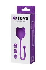 Фиолетовый силиконовый вагинальный шарик A-Toys с ушками - 