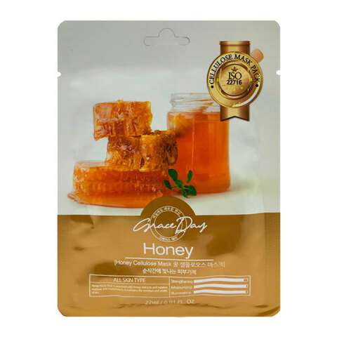 Grace Day Honey Cellulose Mask - Маска тканевая с экстрактом меда