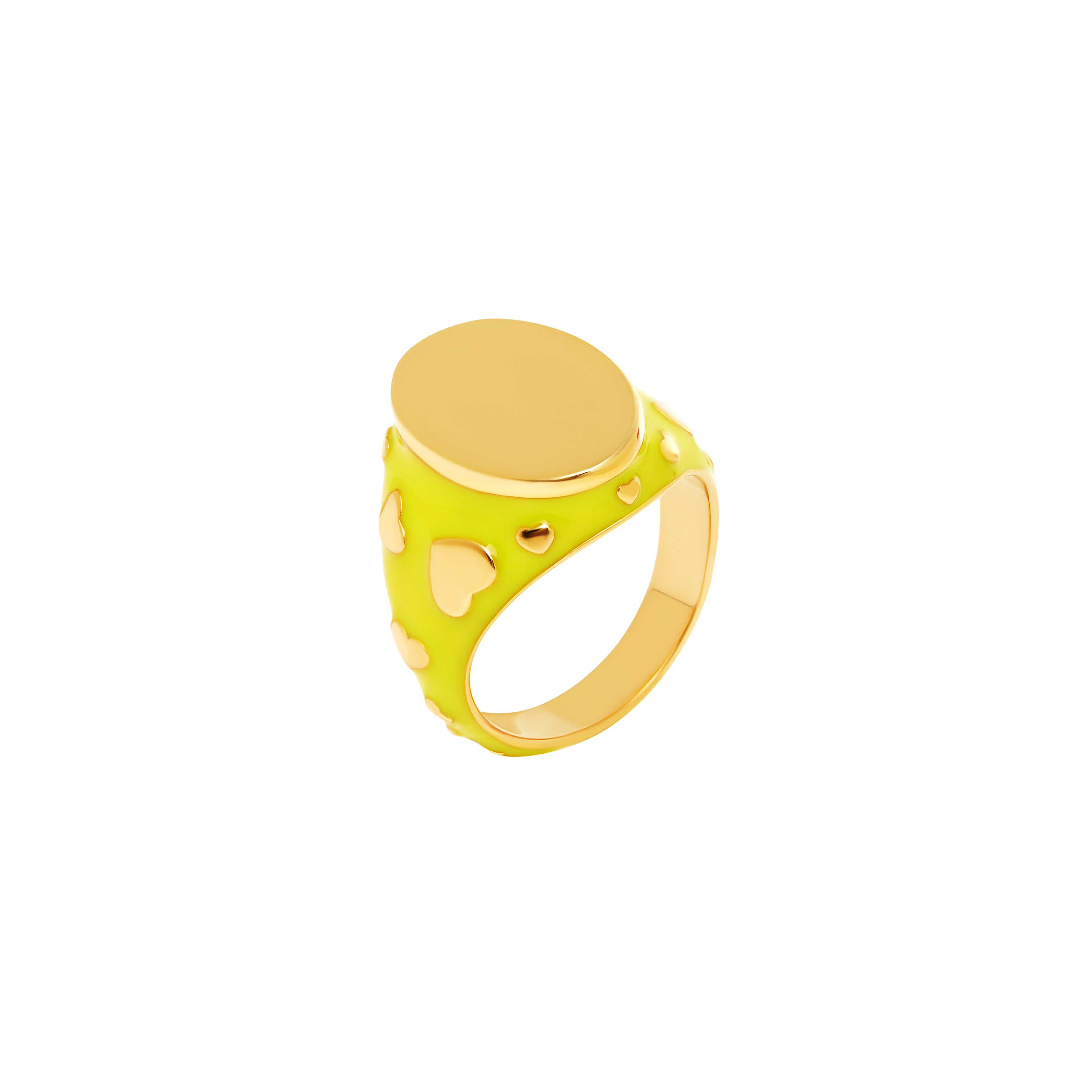 цена VIVA LA VIKA Кольцо Gentle Signet Ring - Yellow