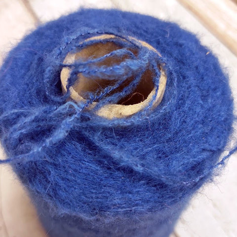 Смесовка с бэби альпакой и хлопком TORCITURA DI DOMASO / TUTY 700 синий