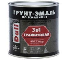 Грунт-эмаль по ржавчине "Dali 3 в 1 графитовая зеленая 0,75л (6) "Рогнеда"