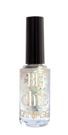 L’atuage Лак для ногтей BE CHIC  тон 701 нежно-розово голубые блестки  8,5мл