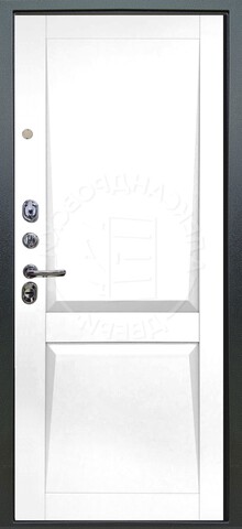 Теплая дверь входная Аргус Люкс 3К 2П Скиф/Ариана, 2 замка, 1,8 мм металл, (шоколад горький+белая эмаль) #3