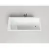 Salini 104223M CASCATA Встраиваемая ванна с прямоугольной чашей 1800x800x600мм, регулируемые ножки , мат-л: S-Stone, глянцевый, белый матовый