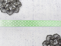 Лента атласная горох, ш. 1 см, св. зелёный