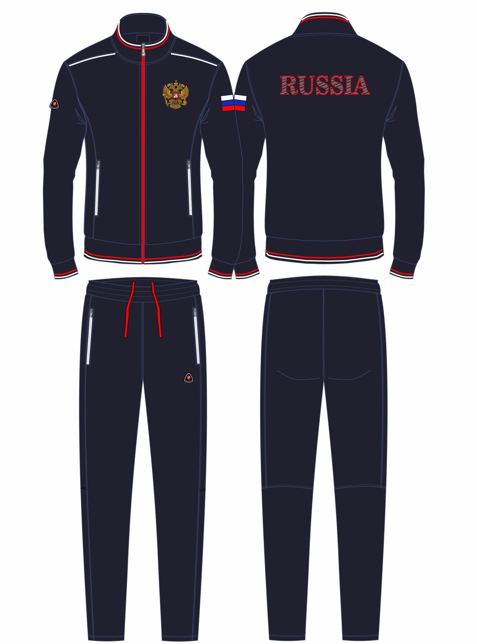 Куртка Russia Wrestling Team, размер 52/54, синий