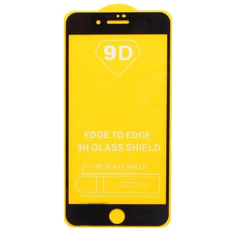 Защитное стекло 2.5D 9H полный клей Full Glue для IPhone 7 Plus, 8 Plus (Черная рамка)