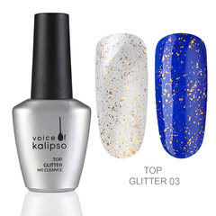 ТОП ГЛИТТЕР БЕЗ ЛИПКОГО СЛОЯ TOP GLITTER 03, 10 МЛ