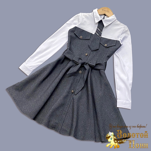 Платье школьное (7-12) 250613-JL517
