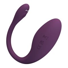 Фиолетовое виброяйцо Dora с управлением через приложение - 