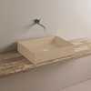 SCL002 22 00 cream Artceram SCALINO Раковина накладная 38х55 см, без отв под смеситель, без слив перелива, в комплекте с керамическим сливом, цвет "цемент"cream